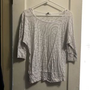 See through animal print top